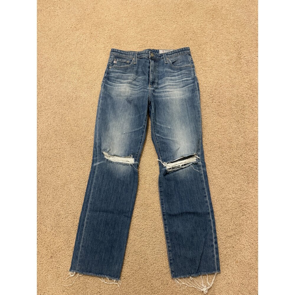 AG Adriano Goldschmied The Isabelle - Size 28 - Medium Blue (Distressed)